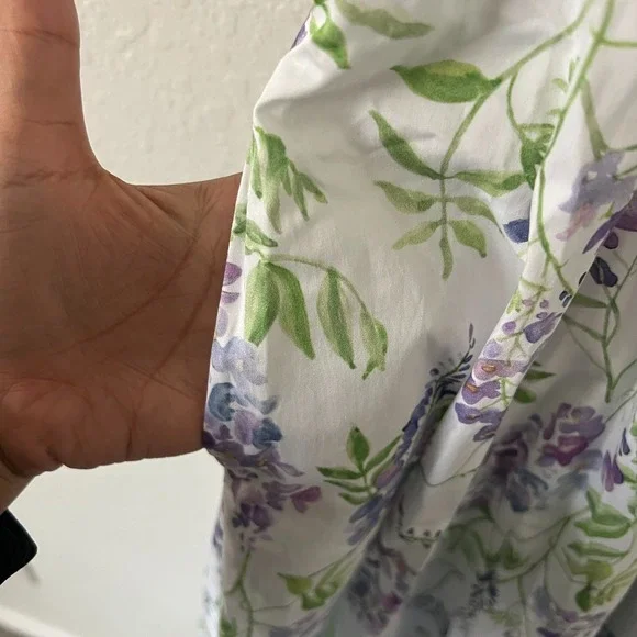 NWT Hill House Sz XS Matilda Midi Dress Wisteria White Floral Bridgerton Cottage - Picture 8 of 14